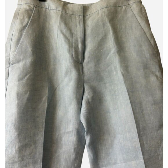 Banana Republic European Flax Linen Lina Slim Ankle Pants Light Blue Womens 8L - Picture 4 of 7